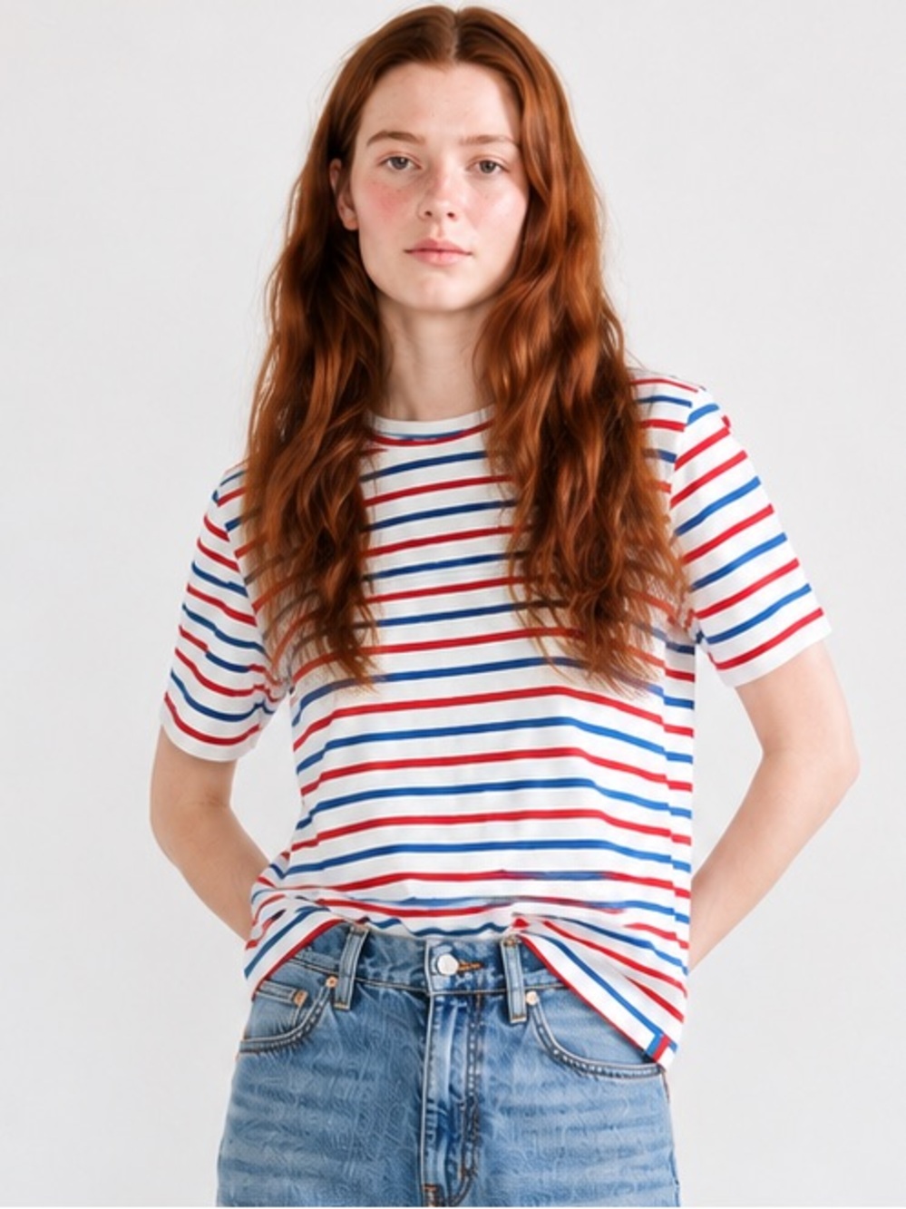 KULE The Striped Modern Tee Size Small